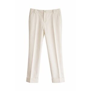 Tommy Bahama Ivory Dress Pants 6 Cropped Cuffed Straight Leg Career